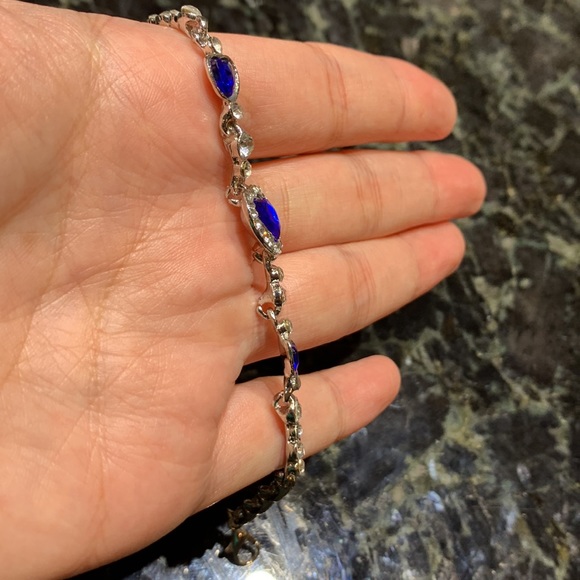 NWT Blue sapphire with diamonds bracelet - Picture 9 of 9